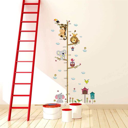 New Cute Elephant Lion Zoo High Sticker Childrens Room Bedr