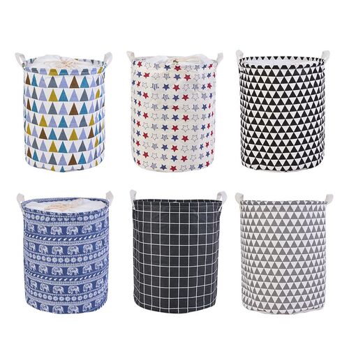 1pc 35x45cm Laundry Baskets Bin Cotton And Linen Dust Colle