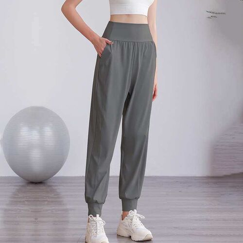 Autumn and Winter Nylon High Waist Fitness Pants Womens Loo
