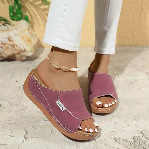 Open Toe Womens Wedge Sandals White 2025 Summer Fashion