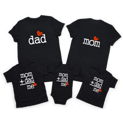 Mom Dad Me Family Matching Outfits Father Daughter Son Cloth