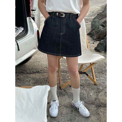 Time Jane Denim Short Skirt Womens Summer New Retro Washed