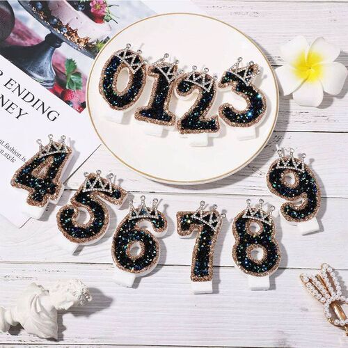 Number0 Crown Number Candles for Birthday Cakes Cake Candles
