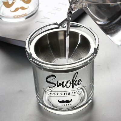 Ashtray for home use, designed to prevent ash from flying. S