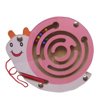 Wooden Magnetic Track Maze Toy Cute Animal Wooden Toy Brain