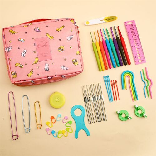 53 Novice Crochet Kits For Beginners and Multi-color Storage