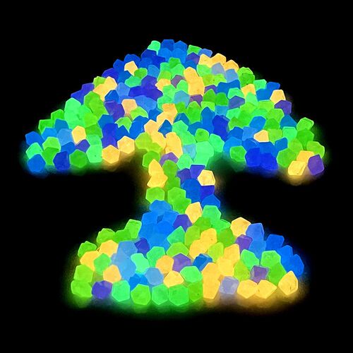 50/100/200Pcs Luminous Stones Fish Tank Aquarium Ornament Gl
