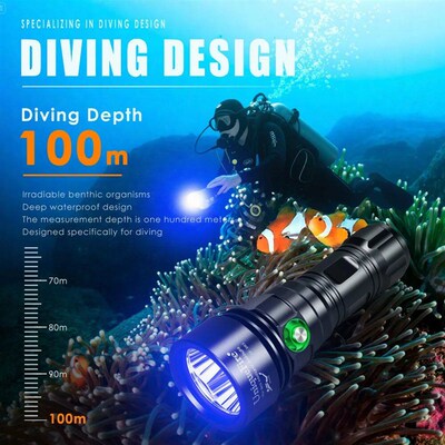 UniqueFire D03 UV365 Light Torch Diving LED Flashlight IPX8
