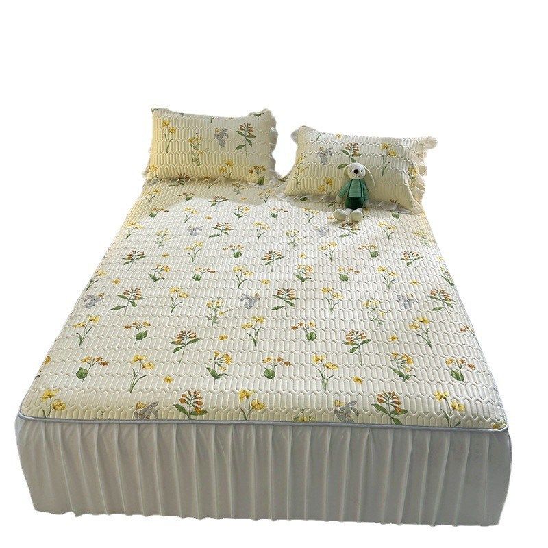 乳胶凉席夏被四件床裙款夏季空调软席单人冰丝席三件可机洗,床上用品,乳胶席,淘宝优惠券,粉丝福利购,淘宝优惠卷