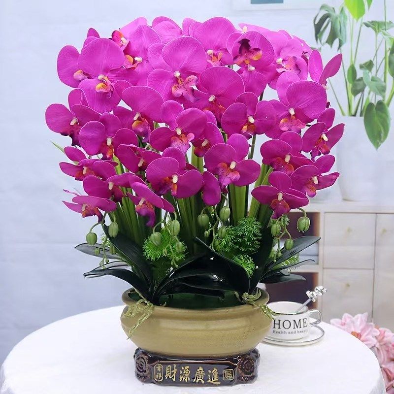 仿真花特大号手感PU蝴蝶兰客厅装饰花电视柜玄关假花店铺前台摆件,家居饰品,仿真花/假花,淘宝优惠券,粉丝福利购,淘宝优惠卷