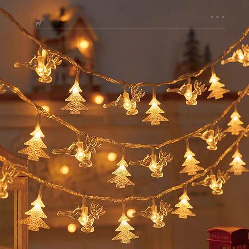 led Christmas lights string snow bubble Christmas tree light