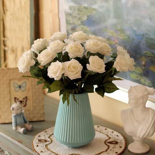 5/10pcs Roses Artificial Flowers Rose Flower Branch Artifici