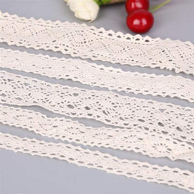 5 Yard/lot Ivory Color Patchwork Cotton Crocheted Lace Ribbo