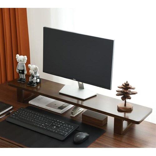 Large Dual Monitor Stand Riser, Solid Wood Desk ShelXf Offic