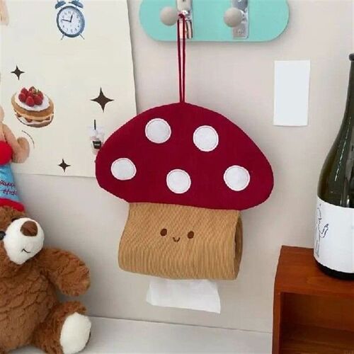 4X7B Hangable Mushroom Tissue Box Holder Accessory for