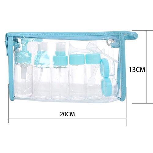 6/7/11Pcs Travel Cosmetics Sub-Bottling PET Spray Lotion Cre
