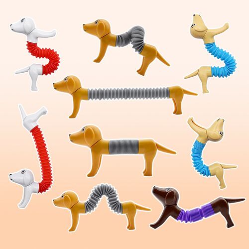 Cute Retractable Dog Tubes Sensory Fidget Toy Sress Relieve