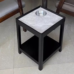 实木麻将机茶几岩板面角几棋牌茶几麻将馆棋牌室茶楼麻雀房茶水架