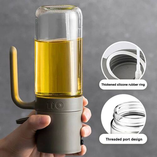 Oil Spray Bottle 250ml High Borosilicate Glass Cooking Oil D