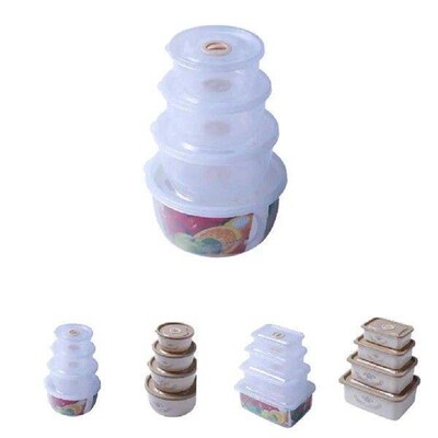 4pcs set Fridge Food Vegetable Fruit Storage Box Portable