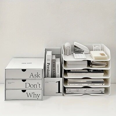 2pc, A4 File Storage Box Office Desktop Finishing Artifact M