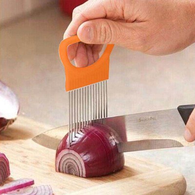 Kitchen Gadgets Onion Slicer Tomato Vegetables Safe Fork veg