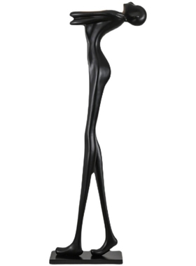 现代创意抽象人物雕塑摆件售楼处样板间大型玻璃钢落地装置艺术品