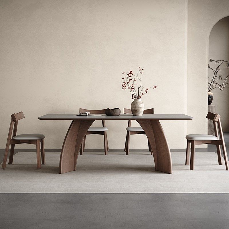 古韵雅奢法式复古岩板实木餐桌家用小户型中古风餐桌椅长方形,住宅家具,岩板餐桌,淘宝优惠券,粉丝福利购,淘宝优惠卷