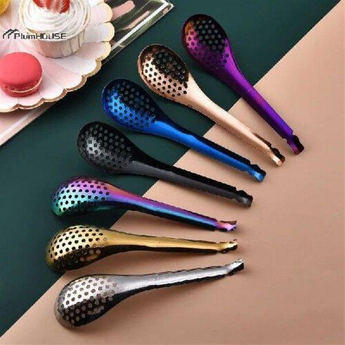 410 Stainless Steel Kitchen Spoon With Holes Cuisine Caviar