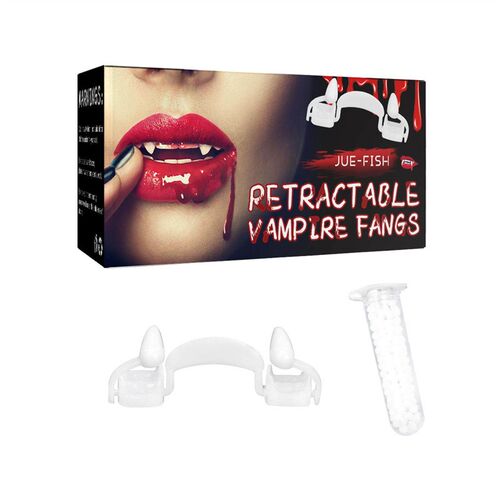 Jue Fish Adjustable Vampire Fangs Prank Teeth Party Dance Ha
