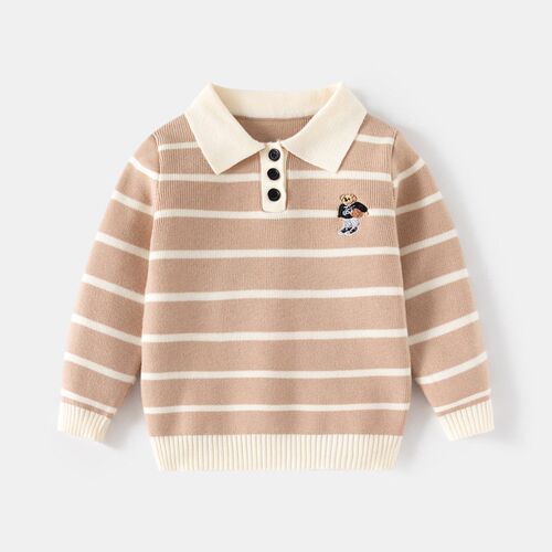 Tyg Boys Lapel Striped Sweater Pick Your Size To Get Childre