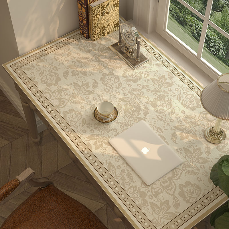 法式书桌桌垫护眼学生写字台垫子办公桌梳妆台桌布高级感书桌垫,居家布艺,桌布,淘宝优惠券,粉丝福利购,淘宝优惠卷