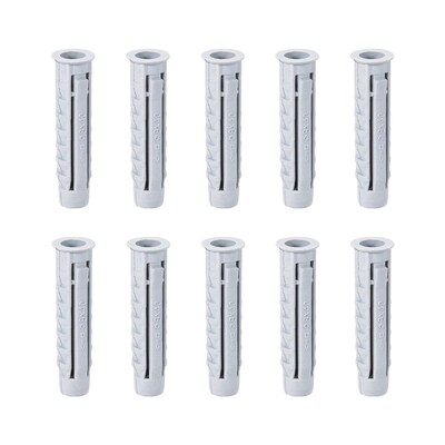 uxcell 100pcs 8mm X 40mm Plastic Expansion Pipe Column Concr