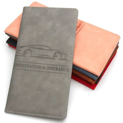Car Regitration Inurance Holder Driving Licene ver Leather A