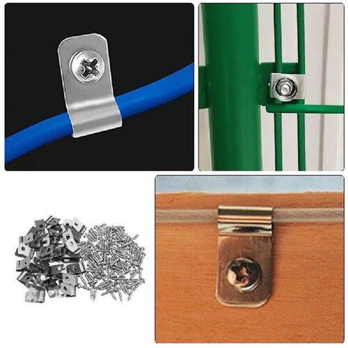 100 Sets The Fence Net Folder Clip Bailing Wire Aluminum