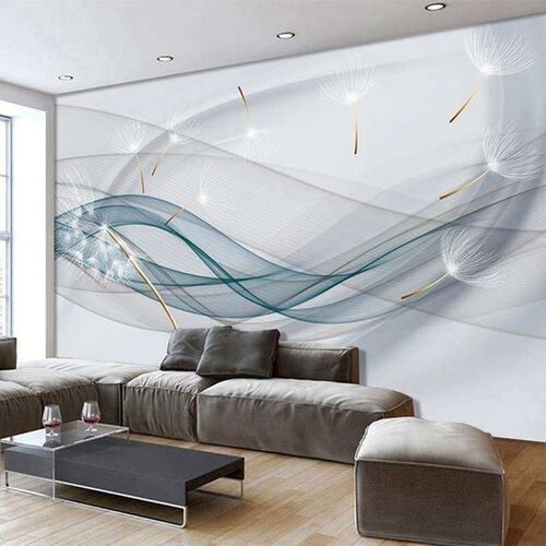 Custom 3D Photo Wallpaper Fashion Lines Dandelion TV Backgr