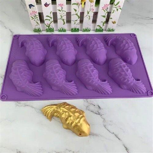 M7BB 3D Carp Shaped Silicone Material Fondant Moulds