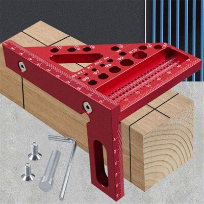 Miter Triangular Ruler Aluminum Alloy Carpenter Square Hole