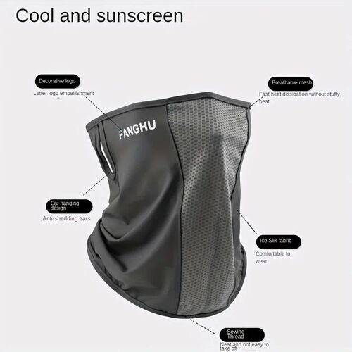 Summer face and neck sun protection breathable mask, outdoor