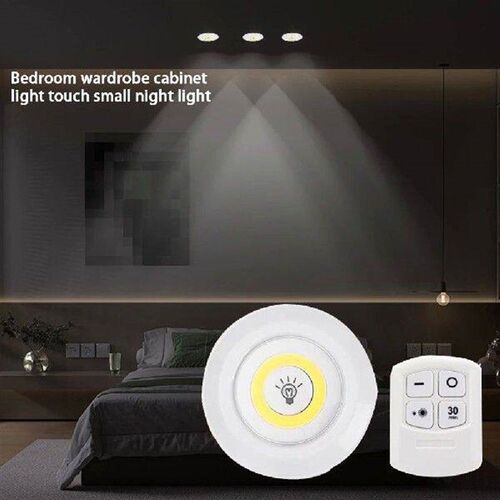 COB Wireless Round Night Light with Remote Control Kitchen