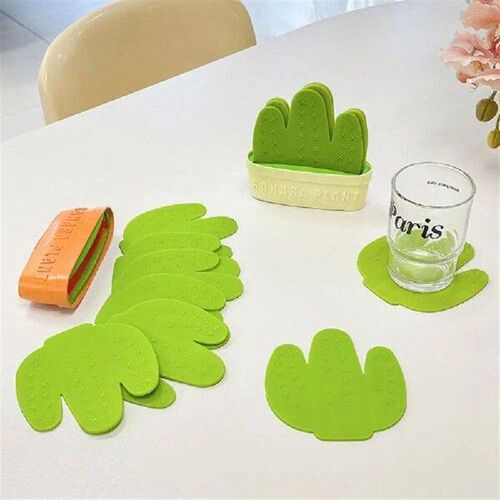 Anti Scald Cactus Coasters Set Anti-fouling Creative