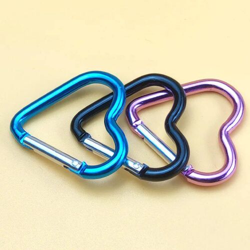 1 Pcs Heart-shaped Aluminum Carabiner Key Chain Clip Outdoor