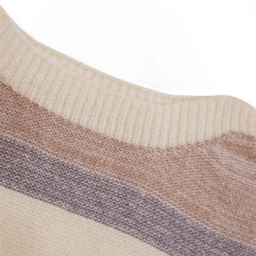 2023 New Plus Size Casual Sweater, Womens  Colorblock Long