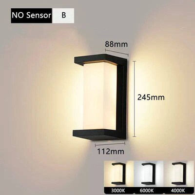 IP65 Motion Sensor Outdoor Lighting Porch Lights 20W Balcony