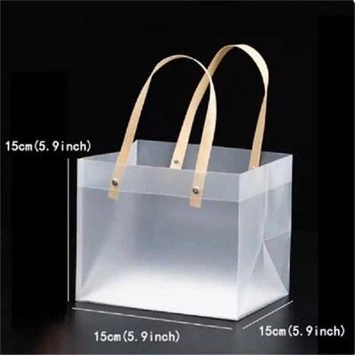 Frosted Tote Bag PVC Waterproof Transparent Eco-friendly