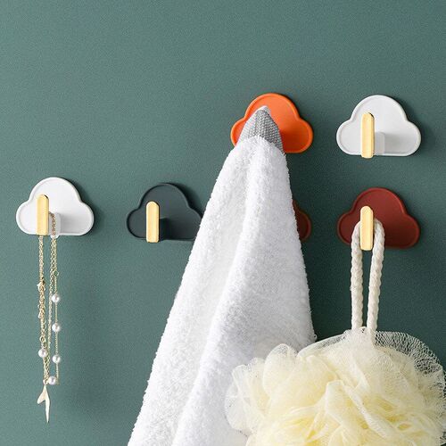 4Pack Home Luxury Hooks Wall Mounted NoDrill Cloud Hooks Kit