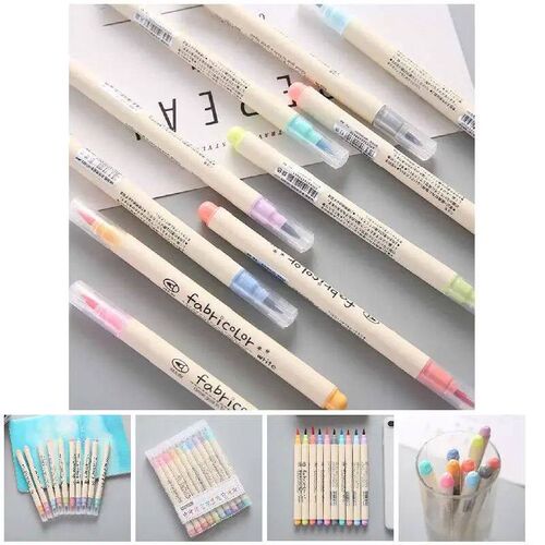 10 Colors Brush Pen Set Fabricolor Marker Pen Soft Tip Colou