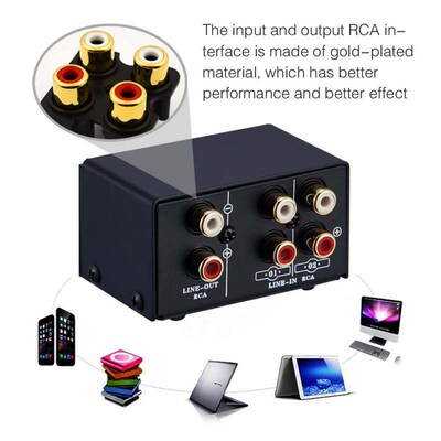 2 in 1 Out or 1 in 2 Out o Source Signal Selector, Switcher,