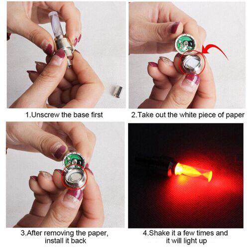 Neon Bicycle Valve Light Motion Sensor LED Light With Batter