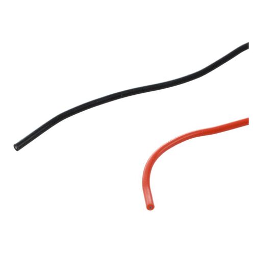 2x  24 Gauge AWG Silicone Rubber Wire Cable Red Black Flexib